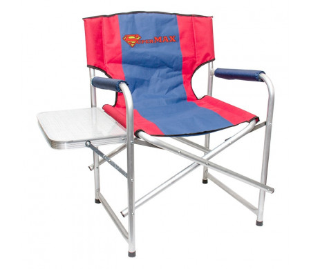 Кресло складное Supermax алюм со столиком с подстаканником AKSM-04