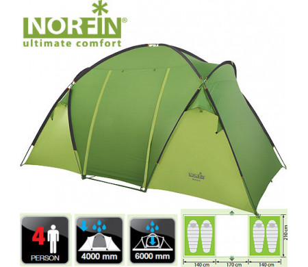 Палатка кемпинговая Norfin Burbot 4NF